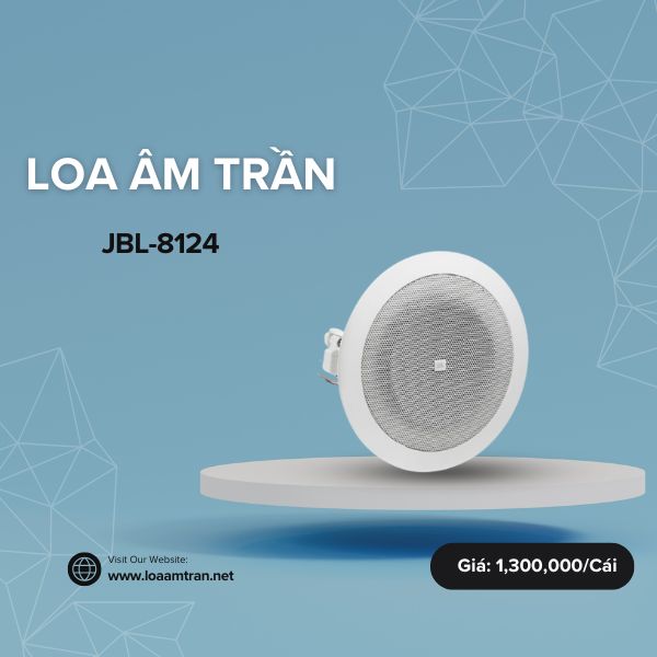 Loa âm trần JBL-8124 nghe nhạc cho spa